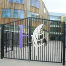 Bespoke Balustrade Gates with Logo