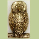 Brass owl door knocker