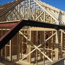 Timber frame with attic trusses